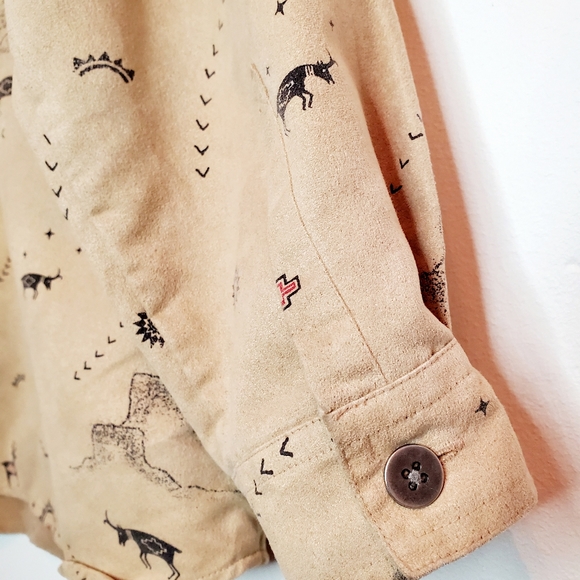 Chico's Design Tribal Zip Faux Suede Jacket - Picture 8 of 10